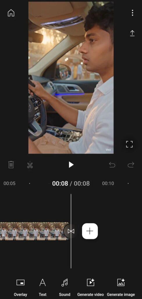 Ai Luxury Video export screen in YouTube Create showing options to save or share the final video.