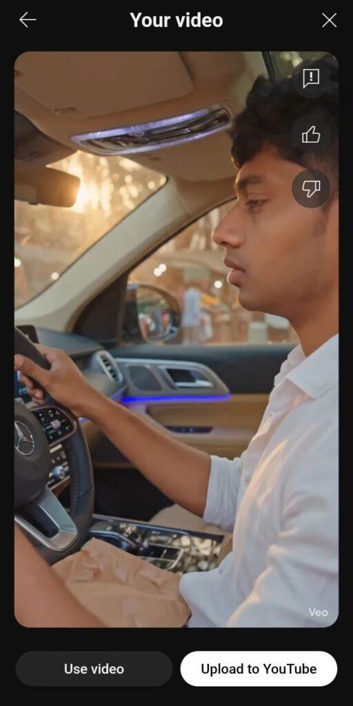 Ai Luxury Your Video section in YouTube Create showing saved and created videos list.
